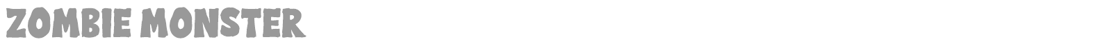 Zombie Monster font preview